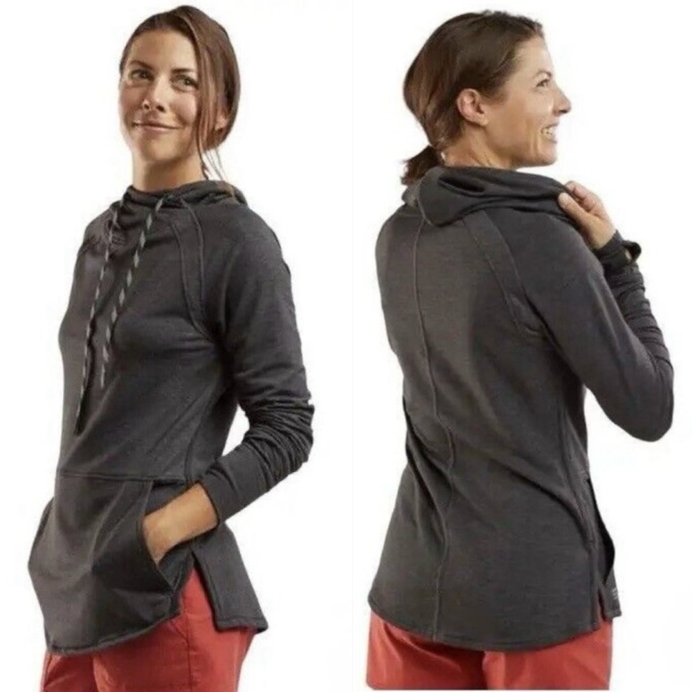 Title Nine Manresa Dark Gray Long Sleeve Thumb
Hole Pullover Hoodie Top XL